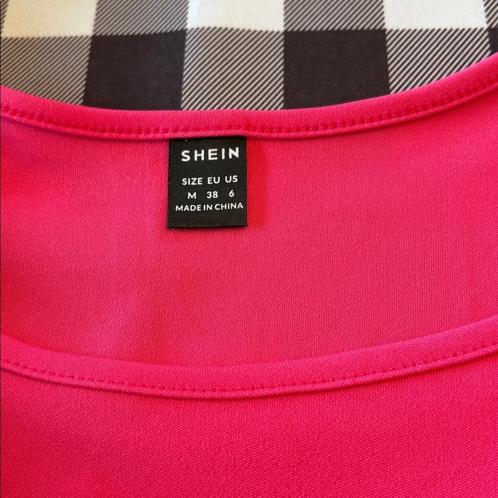 SHEIN Hot Pink Ruffled Bodysuit - Picture 2 of 2